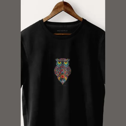 Tričko, Barva Modrá, s Potiskem Magic Owl