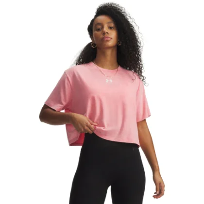 Dámské tričko s krátkým rukávem UNDER ARMOUR UA Rival Boxy Tee Wash-MRN