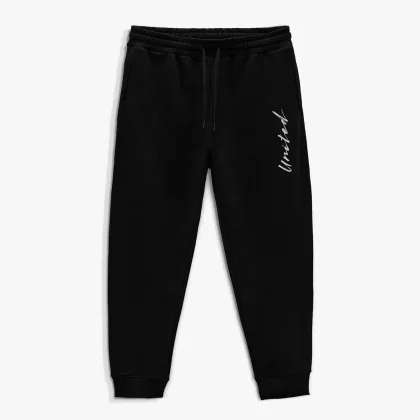 Tepláky Jogger , Barva Černá, s Potiskem United White