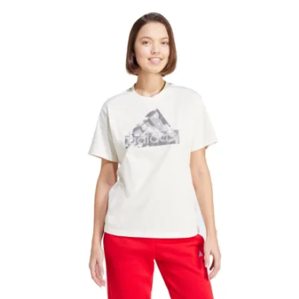 Dámské tričko s krátkým rukávem ADIDAS W FI LOGO T-IW5167-Beige