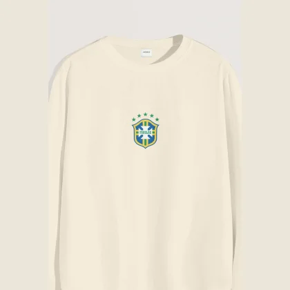 Mikina, Barva Ekru, s Potiskem Favelas