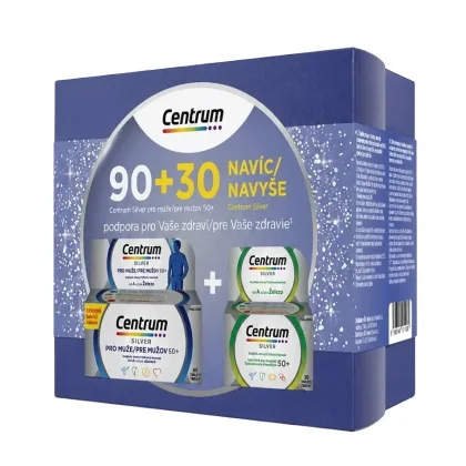Centrum Silver pro muže 50+ 90 tablet + Silver 50+ 30 tablet dárkové balení