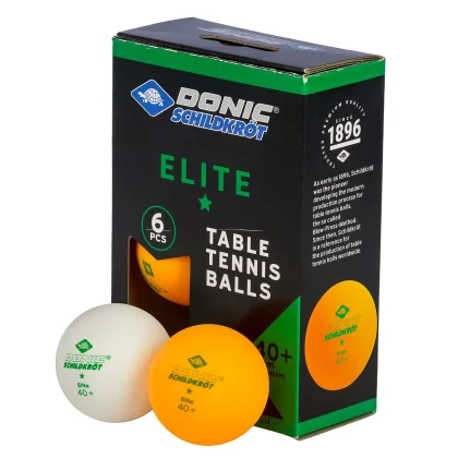 Míčky na stolní tenis DONIC Elite TT-Ball * 6ks - bílé a oranžové