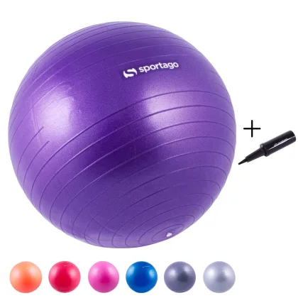 Gymnastický míč Sportago Anti-Burst 85 cm, včetně pumpičky - červená