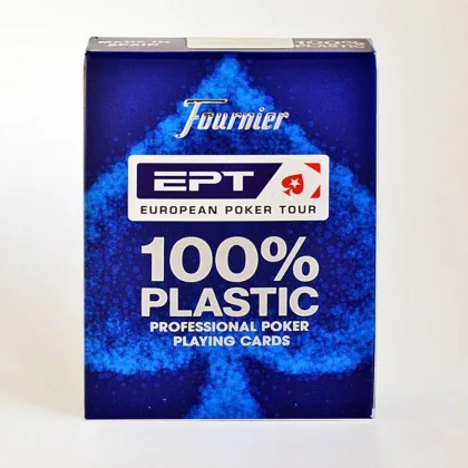 Hrací karty Fournier EPT modré 100% plast Jumbo Index