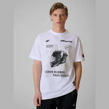 4F Loose tričko s potiskem unisex 4F | Drift Masters - bílé L