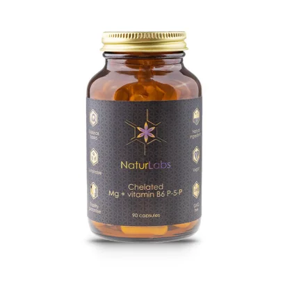 Vitalvibe Magnesium HOŘČÍK CHELÁT BISGLYCINÁT + Vitamín B6- PŘED SPANÍM (90 kapslí)