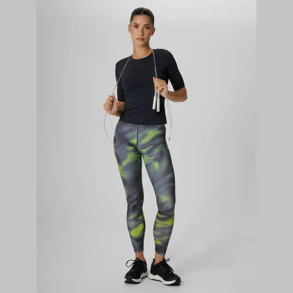 4F Dámské rychleschnoucí tréninkové legíny - multicolor XS