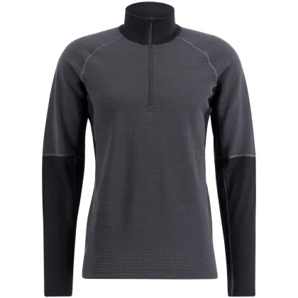 Lundhags Prime Merino Half Zip, střední vrstva, dámské, šedá/černá