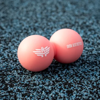 Masážní míček Iron Aesthetics DuoRoll Ball, růžový