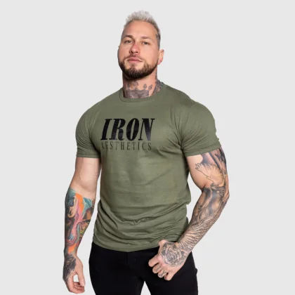 Pánské sportovní tričko Iron Aesthetics Urban, vojenská zelená