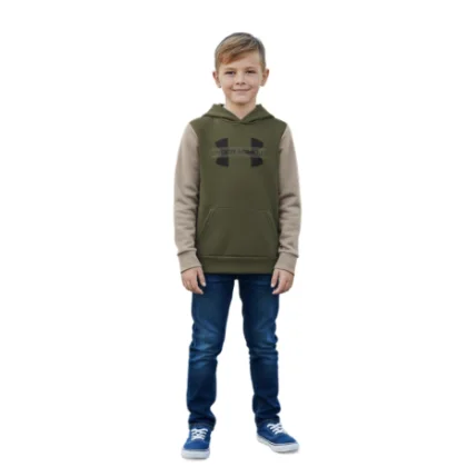 Chlapecká zateplená mikina s kapucí UNDER ARMOUR UA Rival Flc Cblck Grphc HD
