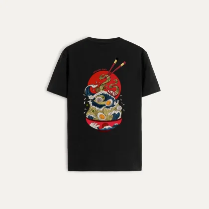 Tričko, Barva Bílá, s Potiskem Ramen Madness