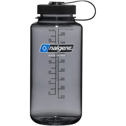 Nalgene wide mouth sustain, láhev na pití, 1000 ml, šedá/černá