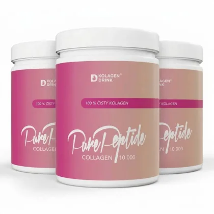 KolagenDrink 90-denní kúra COLLAGEN 10 000 PURE PEPTIDE hovězí kolagen 3x 300 g