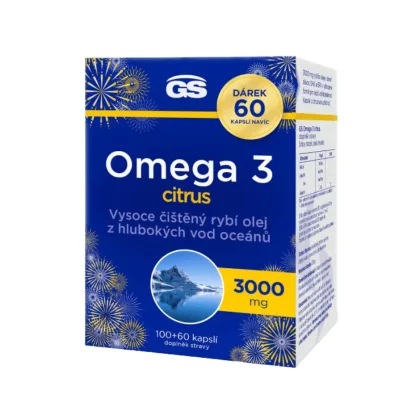 GS Omega 3 citrus 3000mg cps.100+60 dárek