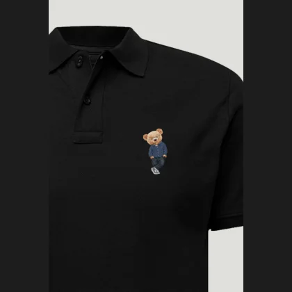 Polo Tričko Slim Fit, Barva Modrá, s Potiskem Mr Nice Guy Teddy