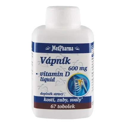 MedPharma Vápník 600 mg + Vitamín D3 67 tablet