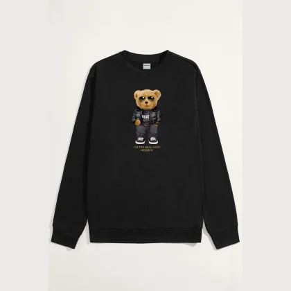 Mikina, Barva Černá, s Potiskem Goat Teddy