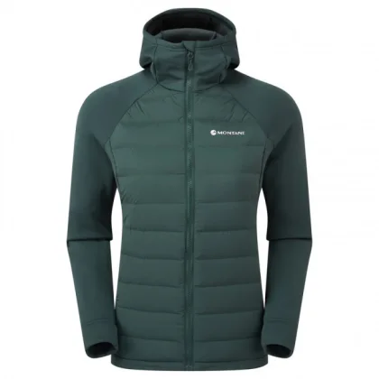 Montane F Composite Hoodie, péřová bunda, dámská, tmavě zelená