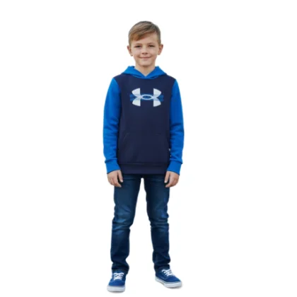Chlapecká zateplená mikina s kapucí UNDER ARMOUR UA Rival Flc Cblck Grphc HD