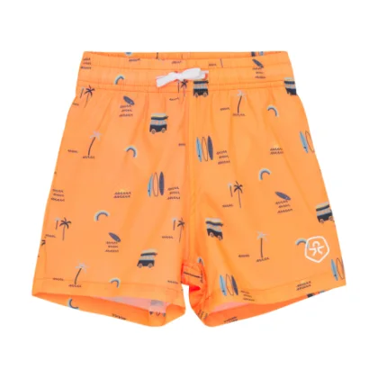 Chlapecké plavky COLOR KIDS Swim Shorts, AOP-3520-Orange Pop