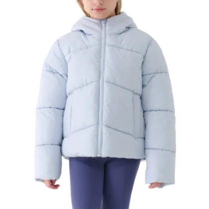 Dívčí bunda 4F JUNIOR DOWN JACKET F615-4FJWAW25TDJAF615-34S-LIGHT BLUE