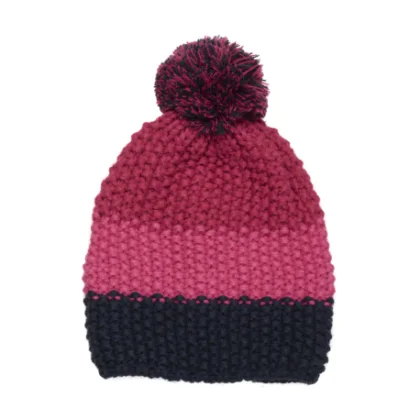Dívčí zimní čepice COLOR KIDS Hat - Colorblock, fuchsia purple