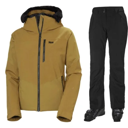 Helly Hansen Valdisere/Legendary lyžařský set, dámský, zlatý/černý