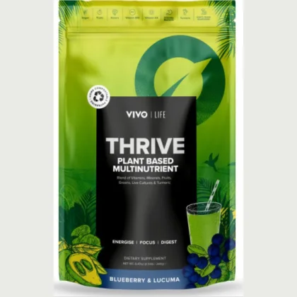 Vivo Life THRIVE Greens & VEGAN Multivitamin BORŮVKA & LUCUMA (240g)