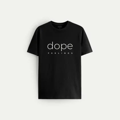 Tričko, Barva Černá, s Potiskem Dope Feelings