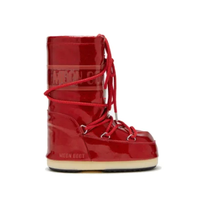 Juniorské vysoké zimní boty MOON BOOT MB ICON JR GLITTER-D001 RED