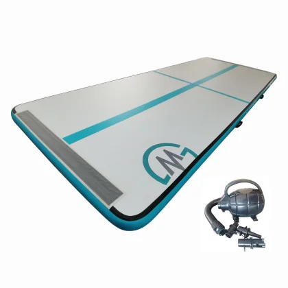 Airtrack MASTER S-Pro nafukovací žíněnka 400 x 150 x 10 cm - šedá - modrozelená - 2. jakost