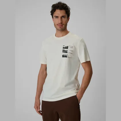 4F T-shirt regular s potiskem pánské - bílé XL