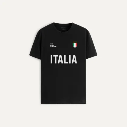 Tričko, Barva Bílá, s Potiskem Italia Bold