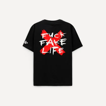 Oversized Tričko, Barva Bílá, s Potiskem X Life
