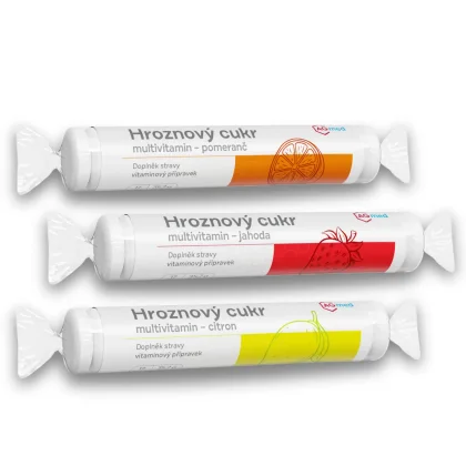 Hroznový cukr multivitamín-jahoda 17tbl. AGmed