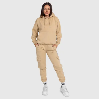 Dámská oversized souprava Iron Aesthetics Cargo, béžová