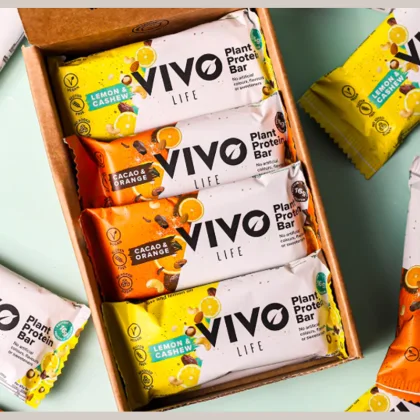 VEGAN Protein tyčinka VIVO LIFE - MIX 6x Kakao, 6x kešu lemon BOX)