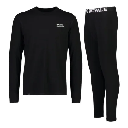 Mons Royale Cascade Merino Base Layer Sada, pane, sort