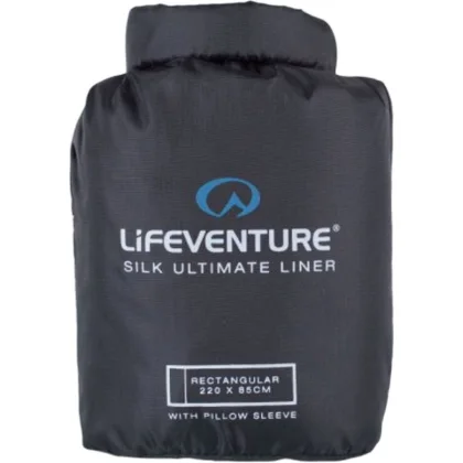 Lifeventure Silke Ultimate Vložka do spacáku, obdélníková, černá