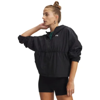 Dámská tréninková bunda UNDER ARMOUR Rival Woven Bungee FZ-BLK