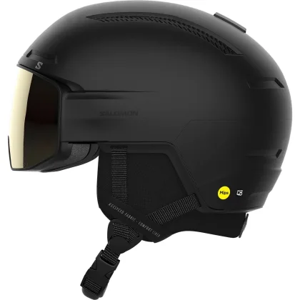 Salomon Driver Pro Sigma MIPS, lyžařská helma s kšiltem, černá