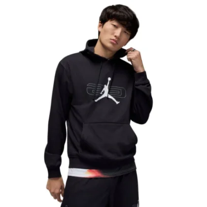 Pánská fleecová mikina s kapucí NIKE JORDAN SPRT CSVR GFX FLC PO 010 BLACK