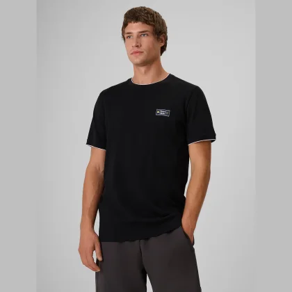 4F T-shirt regular hladké pánské - černé L
