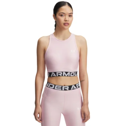 Dámské tréninkové tílko UNDER ARMOUR HeatGear Rib Tank-PNK