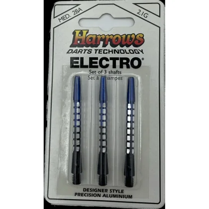 Násadky na šipky Harrows Electro modré, hliníkové, dlouhé 47mm