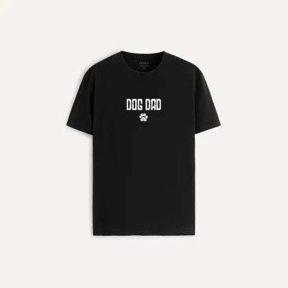 Tričko, Barva Bílá, s Potiskem Dog Dad