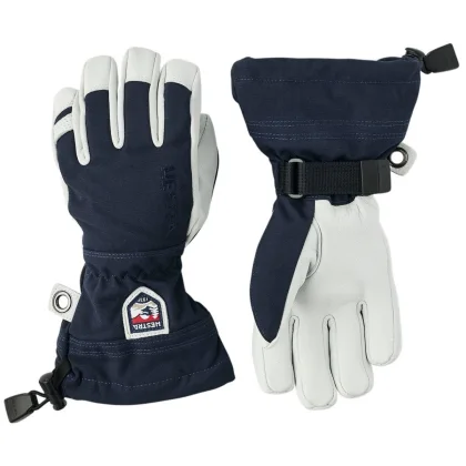 Hestra Army Leather Heli Ski, lyžařské rukavice, juniorské, námořnické