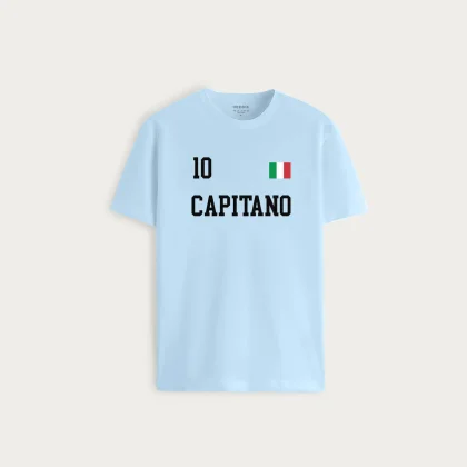 Tričko, Barva Nebesky Modrá , s Potiskem Capitano Legend 10